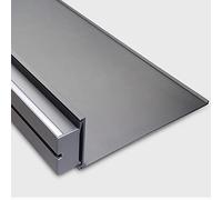 Wall-Mounted Floating Shelves with LED Warm Light, Aluminum Alloy Shelving for Living Room and Bedroom Décor, Stylish Gray Design, Space-Saving Storage Solution