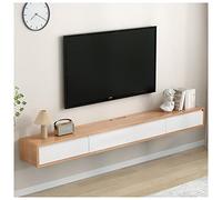 Wall Mounted Floating TV Stand - Modern Entertainment Center Storage Cabinet with Doors, Media Console for Living Room, 140x24x20cm, Stylish Home Decor (Color: B)