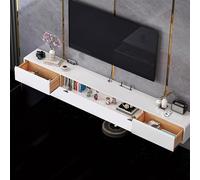 Wall Mounted Floating TV StandWhite Media Console with 2 Side Drawers & Center FlipDown Door Cable Management Entertainment Unit for Living Room 78.7 Inch (200CM)
