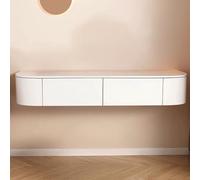 Wall-Mounted Floating Vanity Desk with Storage Drawers, Space-Saving Corner Makeup Table for Small Bedrooms & Bathrooms, Stylish Makeup nizer & Dressing Station