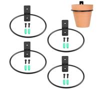 Wall Mounted Flower Pot Holders Metal Hanger Brackets 4 Pack