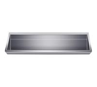 Wall-Mounted Flushing Urinal, 304 Stainless Steel Commercial Trough Urinal with Drain Pipe, for Men, Outdoor/Indoor Use in Schools, Parks, Restrooms (150cm)