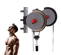 Wall-mounted Flywheel Overload Centrifuge Trainer, Adjustable Resistance Pulley System for Strength Training, 130kg Load Capacity, Home & Office Workouts
