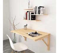Wall Mounted Fold Down Table, Drop-Leaf Wall Mounted Table,Small Space Saving Floating Desk, Solid Wood Folding Computer Desk for Dining, Study, Kitchen,Laundry Room,Restaurant, Bar Etc (Size : 120x