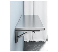 Wall Mounted Fold Down Table, Stainless Steel Floating Desk for Laundry, Home Bar, Kitchen, Easy Install & Clean
