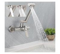 Wall Mounted Foldable Kitchen Faucet, 360 Degree Swivel Mixer for Hot and Cold Water, Ideal for Bathroom and Sink Installations