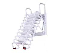 Wall-Mounted Folding Attic Stairs, Pull Down Ladder System for Safe and Easy Access to Outdoor or Fire Escape, Ideal for Humid Environments