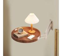 Wall Mounted Folding Bedside Table - Space-Saving Flip-Out Floating Shelf for Bedroom, Study, or Living Room