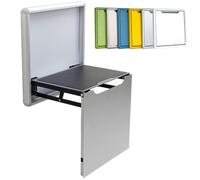 Wall-Mounted Folding Chairs, Space Saving Foldable Shoe Changing Stool, can be Stored Without Occupying Space, for Home Entrance Corridor, Easy to Fold,silvery