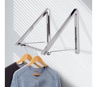 Wall Mounted Folding Clothes Hanger Double