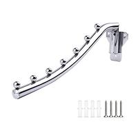 Wall-Mounted Folding Coat Hanger, Stainless Steel Clothes Hanger, Wall Door Hook with 180° Swivel Arm Support for Storage Organiser, Closet, Bathroom, Bedroom