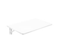 Wall-Mounted Folding Desk & Dining Table, Collapsible Floating Workbench for Kitchen, Craft Bar, Sewing Station, Space-Saving Design, White (60x30cm)