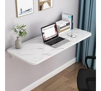 Wall Mounted Folding Desk Drop Leaf Table for Small Spaces Floating Wall Desk for Home Office Laundry Room Bar - Compact 80x30cm Design