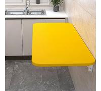 Wall Mounted Folding Desk Heavy Duty Wall Mounted Folding Table for Laundry, Kitchen, Bar, Dining & Office, Multifunctional Design with Sturdy Bracket,（Yellow,120x50cm/47.2x20in）