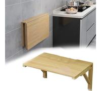 Wall Mounted Folding Desk, Space-Saving Floating Table, Wooden Drop-Leaf Desk for Small Spaces, Multiple Sizes 50x30 to 100x50cm, Perfect for Home Office & Study