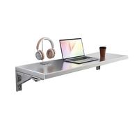Wall Mounted Folding Desk - Space-Saving Stainless Steel Computer Table for Small Spaces Laundry & Kitchen - Compact 70x25cm with Easy-Mount Brackets for Efficient Use