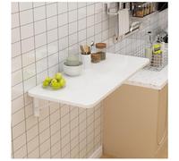 Wall-Mounted Folding Desk Space-Saving White Table with Drop-Down Leaves Multi-Functional Dining & Computer Desk for Small Spaces 50x40cm (19.6x15.7in)