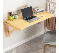 Wall-Mounted Folding Desk - Space-Saving Wooden Dining Table with Drop Leaves for Laptop 80x60cm (31.5x23.6in) - Perfect for Home Office & Small Spaces