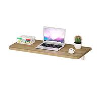 Wall Mounted Folding Desk Wall-Mounted Folding Drop-Leaf Table,Versatile Drop-Leaf Desk for Kitchen, Living Room, Bedroom, Compact Computer Study Workstation,（Walnut,100x50cm）