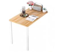 Wall Mounted Folding Dining Table - Modern Drop-Leaf Desk with Iron Support, Versatile Flip-Up Workstation for Kitchen, Laundry, Office & Restaurant - Natural Finish 120x80cm (47.2x31.5in)