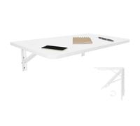 Wall-Mounted Folding Dining Table, Space-Saving Floating Desk for Kitchen, Sewing Station, Crafting, White (120x40cm) - Versatile & Stylish Home Solution