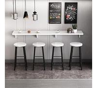 Wall Mounted Folding Dining Table - Space-Saving Kitchen Bar Table, Compact Hanging Desk for Small Spaces (White, 39.4 x 11.8 inches)