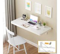 Wall Mounted Folding Dining Table with Large Storage Area Bookshelf and Study Writing Desk Perfect for Small Apartments and Household Use Floating Workbench Computer Desk with Accessories (