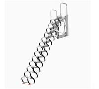 Wall Mounted Folding Loft Ladder - Retractable Collapsible Attic Stairs Durable Carbon Steel Space-Saving Design for Easy Access to Attics and Lofts