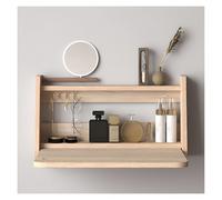 Wall Mounted Folding Office Desk, Space-Sing Floating Table for Laptop & Dressing, Compact Wall-Mounted Cabinet, Wood Finish (60x32cm) - Ideal Small Spaces