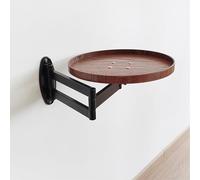 Wall-Mounted Folding Round Table - Space-Saving Flip-Out Design for Small Spaces