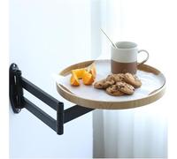 Wall Mounted Folding Round Table with Telescopic Length Adjustment and Removable Design