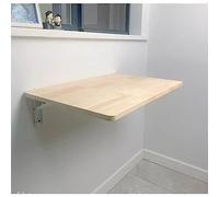 Wall Mounted Folding Shelf Solid Wood Drop Leaf Table Space Saving Floating Desk for Kitchen & Living Room Heavy Duty Workbe Size: L110xW40cm/L43x15.7in