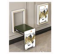 Wall-Mounted Folding Shoe-Changing Stool Invisible Shower Seat with PU Leather Heavy-Duty Foldable Chair for 150 Kg Space-Saving Wall-Mounted Design