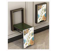 Wall-Mounted Folding Shoe-Changing Stool PU Leather Shower Seat Space-Saving Foldable Chair Heavy-Duty 150 Kg Capacity Invisible Design for Entryway & Bathroom