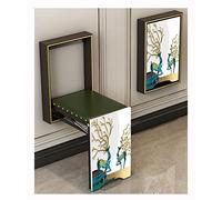 Wall Mounted Folding Shoe Changing Stool PU Leather Shower Seat Space Saving Wall Chair Heavy Du 150kg Capaci Invisible Design for Easy Sto