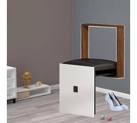 Wall Mounted Folding Shoe ging Stoo Saving Entryway Bench Foldable Shower Stool for Living Room & Restroom Invisible Design Perfect for Smals