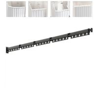 Wall-Mounted Folding Shower Curtain,3-Fold, 4-Fold, 5-Fold Optional, 360° Foldable Shower Curtain Rod, 2 Installation Methods,Suitable for Bathroom,Telescopic Clothes Drying Rack,5-1.2 * 2.0