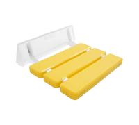 Wall Mounted Folding Shower Seat Stool 130 kg Load Capacity Folding Shower Seating Chair Folding Bath Seat Suitable for Bathrooms Entrance Halls Mother and Baby Rooms etc (Yellow, 32 * 34 * 10 cm)