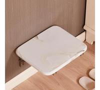 Wall Mounted Folding Stool, Heavy Duty 175 kg Capacity, Space Saving Flip Down Seat for Shower, Bathroom, Entryway, Hallway & Bedroom