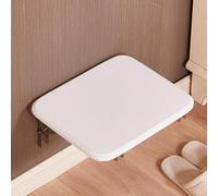 Wall Mounted Folding Stool, Heavy Duty 175 kg Capacity, Space Saving Flip Down Seat for Shower, Bathroom, Entryway, Hallway & Bedroom