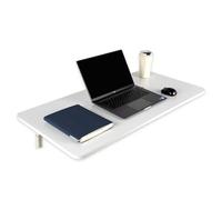 Wall Mounted Folding Table - Adjustable 40-120cm Wooden Drop-Leaf Desk Space-Saving Fold-Down Dining & Breakfast Bar Table Versatile End Side Table with Shelf Brackets (L100xW40cm)