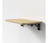 Wall Mounted Folding Table Compact Solid Wood Desk for Small Spaces Space Saving Home Office & Kitchen Dining/Computer Desk