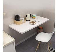 Wall-Mounted Folding Table Compact Space-Saving Desk 60-120cm Multi-Use Workbench for Breakfast Computer and Bar - Perfect for Small Rooms and Home Offices