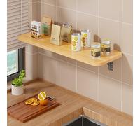 Wall Mounted Folding Table Desk Kitchen Dining Table Floating Foldable Table Laundry Folding Wall Table Space-Saving Wooden Wall-Mounted Easy To Install For Kitchen Laundry Room.