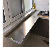 Wall-mounted Folding Table For Kitchen Fold Down Wall Table Small Space Dining Table Breakfast Bar Table Computer Workstation with Brackets,100×30cm/39inch×12inch