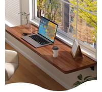 Wall Mounted Folding Table for Laundry Room & Small Spaces Space-Saving Drop Leaf Workbench & Wall Desk Brown 40x24cm/16x9.5in Ideal for Home Bar & Dining