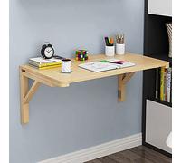 Wall Mounted Folding Table for Small Spaces - Drop Leaf Dining Table Floating Laptop Desk Wall-Mounted Balcony Table 90x60cm 50kg Capacity Space-Saving Design