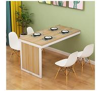 Wall Mounted Folding Table for Small Spaces - Multi-Function Murphy Desk Walnut Finish Ideal for Home Office & Kitchen Compact 90x60x75cm Design