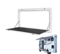 Wall Mounted Folding Table, Heavy Duty Fold Down Desk, Space Saving Drop Leaf Design, 55lbs Load Capacity, Easy to Install, Aluminum Alloy for RV, Caravan, Camper