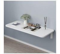 Wall Mounted Folding Table,Laundry Folding Wall Table Fold Down Wall Mounted Workbench Folding Wall Desk with Metal Collapsible Shelf Bracket,White,80X30(31.5X11.8in) cm